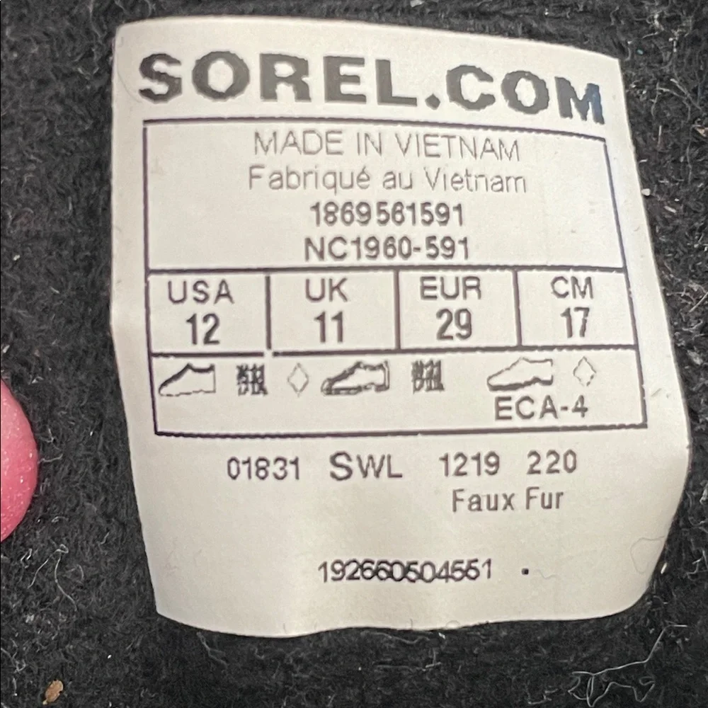Sorel Winter snow boots boy 12